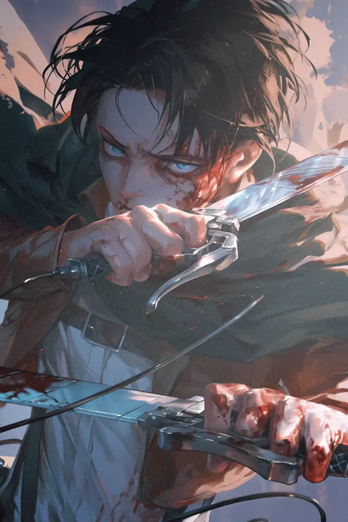 Levi Ackerman Attack On Titan Original Image Aluminium Metal Print