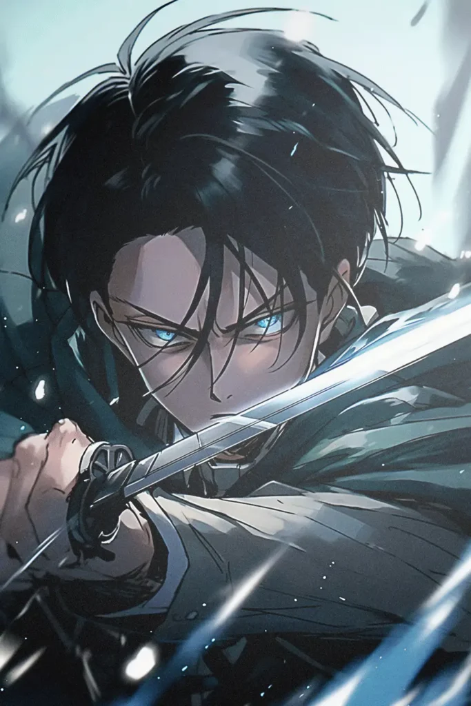 Levi Ackerman Attack On Titan Original Image Artistic Metal Poster