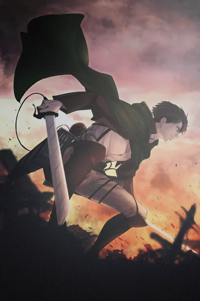 Levi Ackerman Attack On Titan Original Image Artistic Metal Print Wall Art