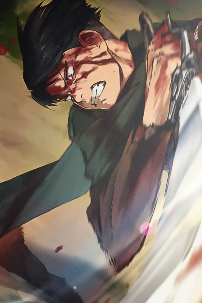 Levi Ackerman Attack On Titan Original Image Artistic Printed Metal Wall Art