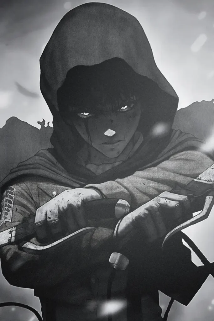 Levi Ackerman Attack On Titan Original Image Bespoke Metal Poster