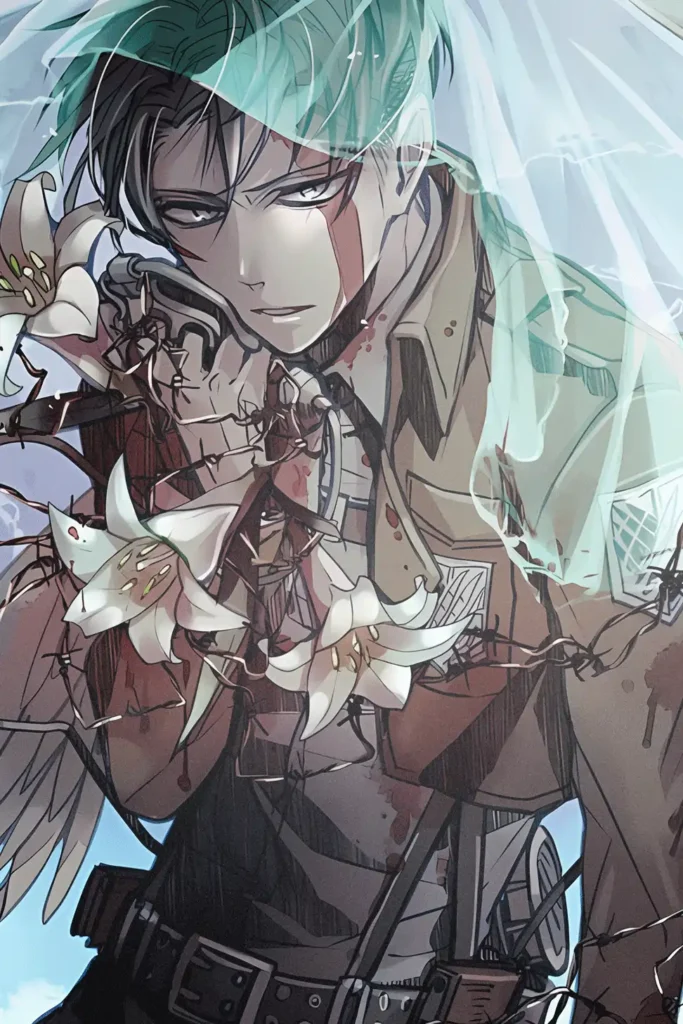 Levi Ackerman Attack On Titan Original Image Bespoke Metal Print Wall Art