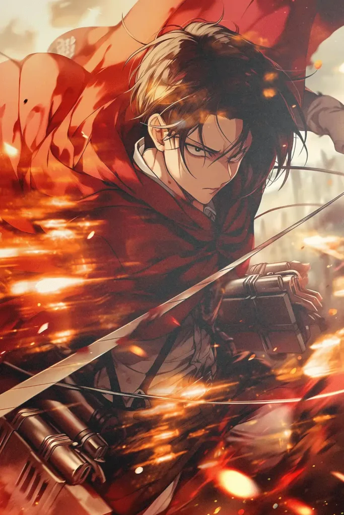 Levi Ackerman Attack On Titan Original Image Bespoke Metal Wall Art Poster