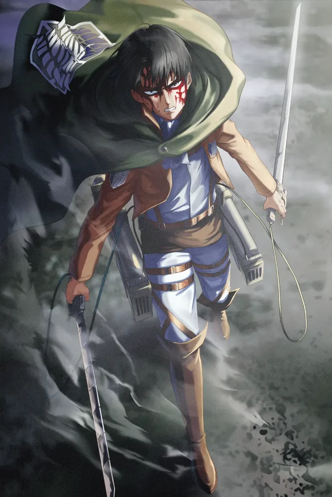 Levi Ackerman Attack On Titan Original Image Bespoke Metal Wall Poster