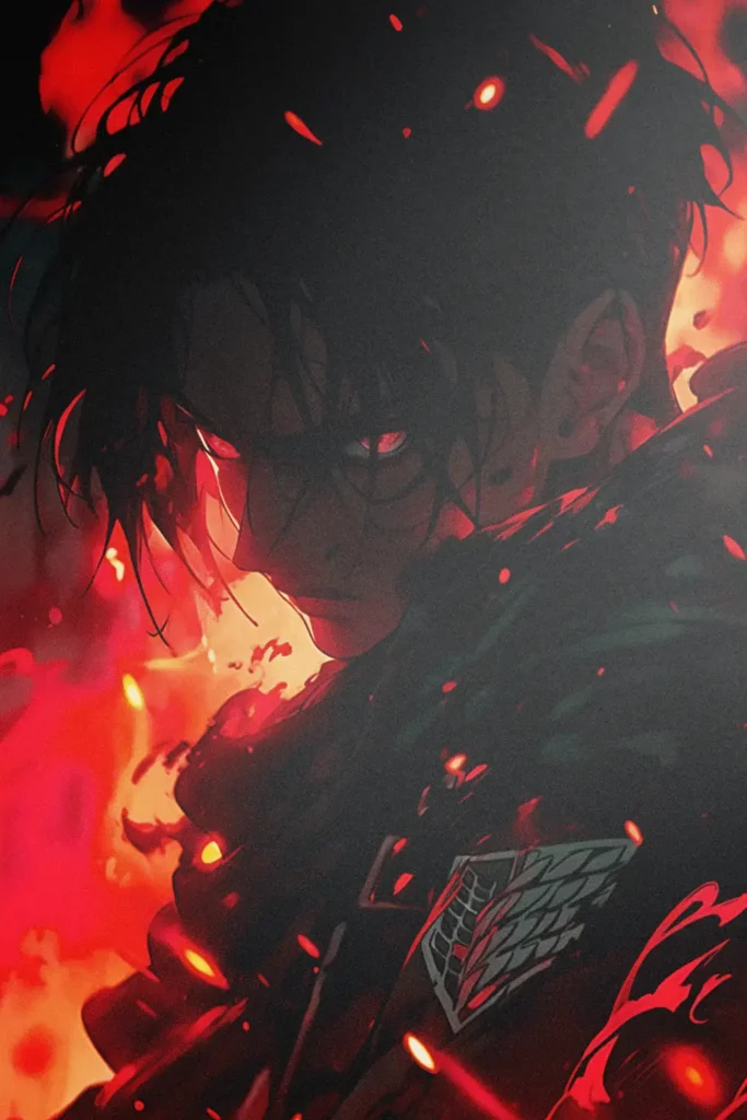 Levi Ackerman Attack On Titan Original Image Deluxe Metal Print