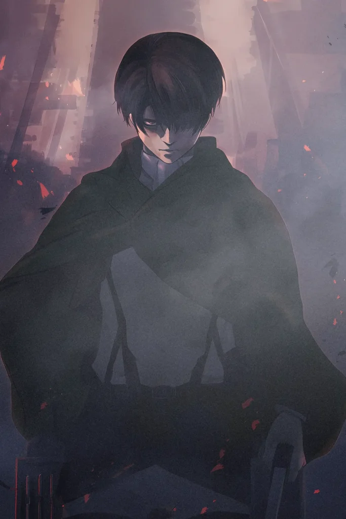 Levi Ackerman Attack On Titan Original Image Distinctive Metal Print Wall Art