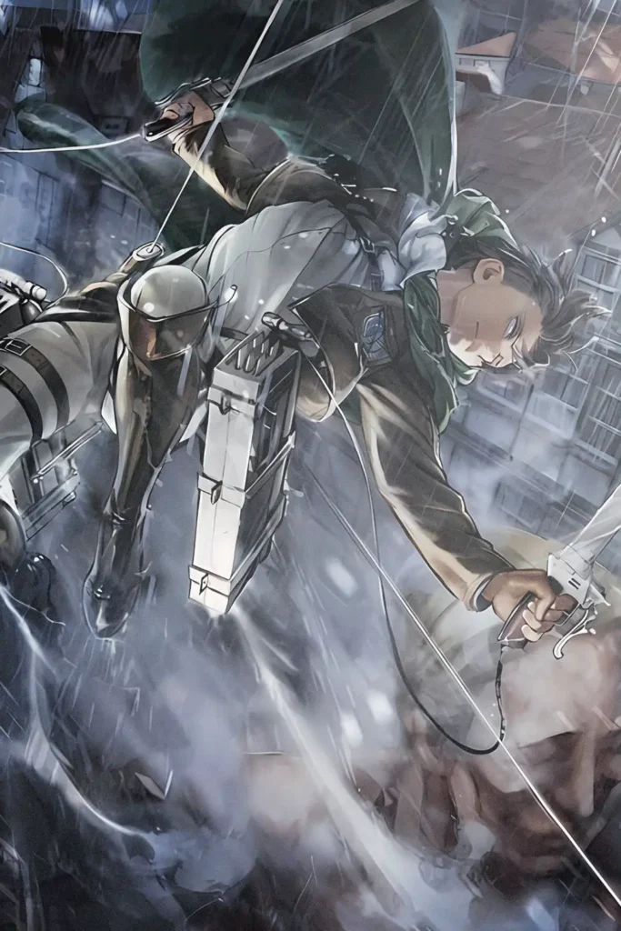 Levi Ackerman Attack On Titan Original Image Distinctive Metal Wall Art Poster
