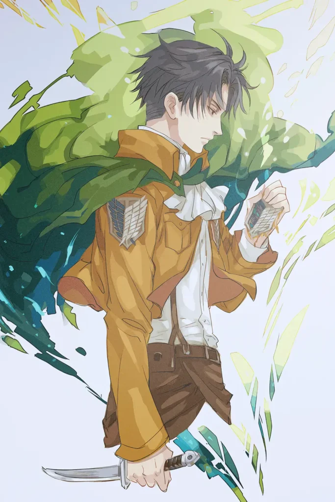 Levi Ackerman Attack On Titan Original Image Distinctive Metal Wall Poster