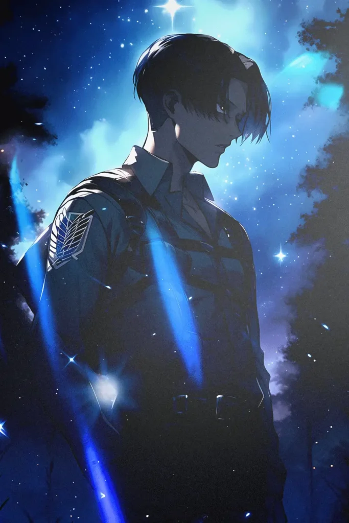 Levi Ackerman Attack On Titan Original Image Exclusive Metal Print