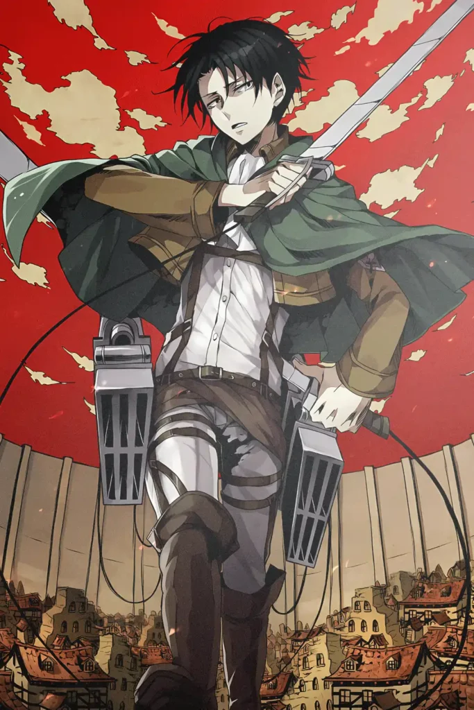 Levi Ackerman Attack On Titan Original Image Exquisite Printed Metal Poster
