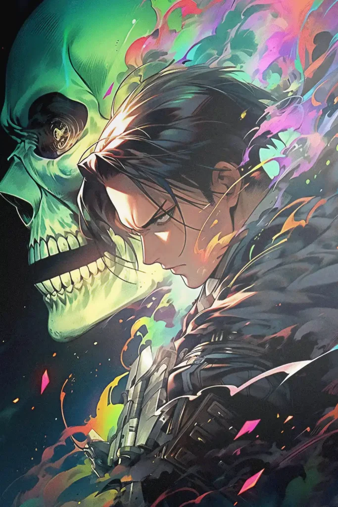 Levi Ackerman Attack On Titan Original Image High Quality Metal Print