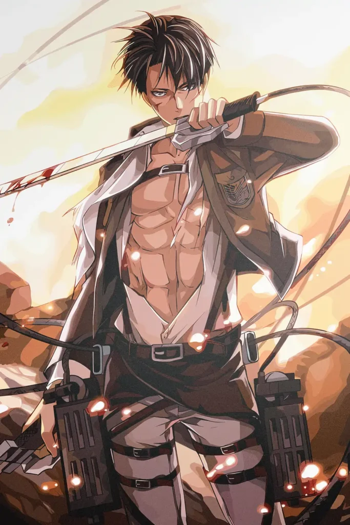 Levi Ackerman Attack On Titan Original Image Outstanding Metal Poster
