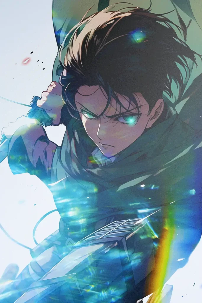 Levi Ackerman Attack On Titan Original Image Outstanding Metal Wall Art Poster