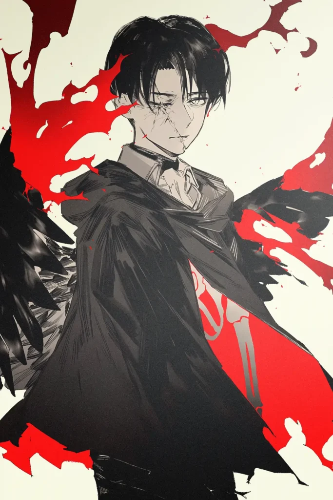 Levi Ackerman Attack On Titan Original Image Outstanding Metal Wall Poster