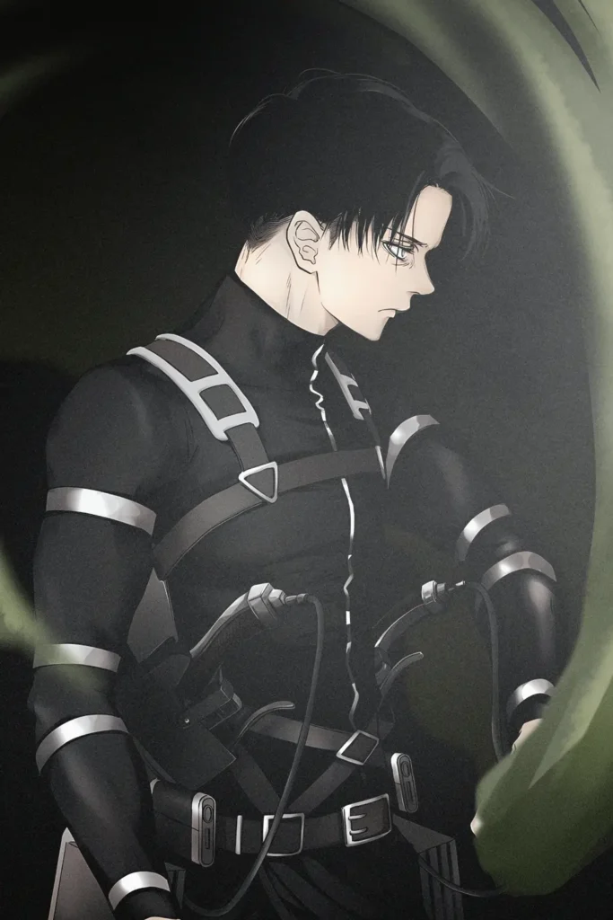 Levi Ackerman Attack On Titan Original Image Premium Aluminium Metal Wall Art