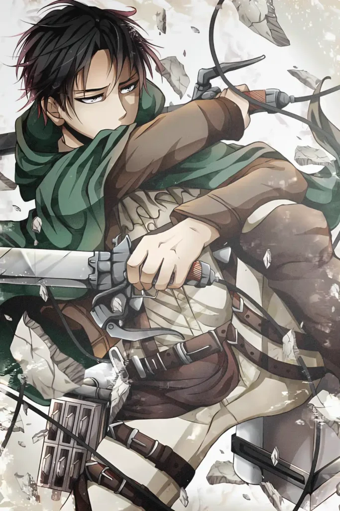 Levi Ackerman Attack On Titan Original Image Premium Metal Poster