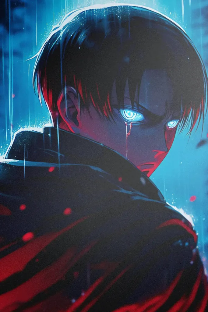 Levi Ackerman Attack On Titan Original Image Stellar Metal Wall Art Poster