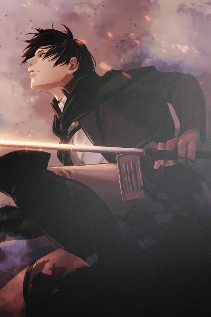 Levi Ackerman Attack On Titan Original Image Stellar Printed Metal Poster