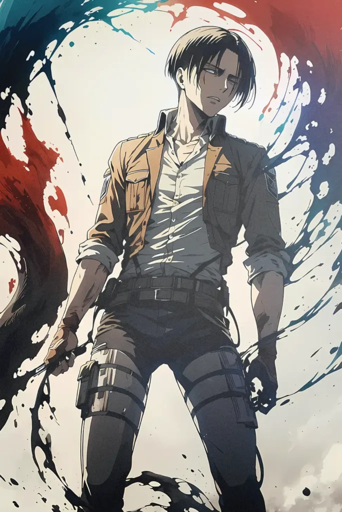 Levi Ackerman Attack On Titan Original Image Unique Metal Print Wall Art