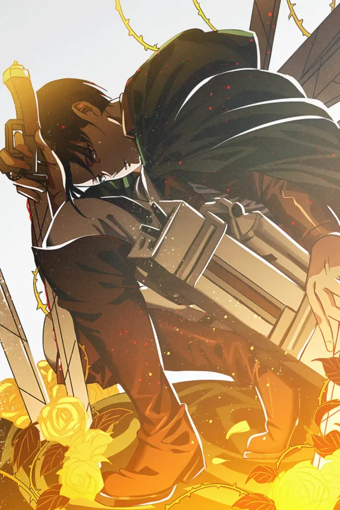 Levi Ackerman Attack On Titan Original Image Unique Metal Wall Art Poster