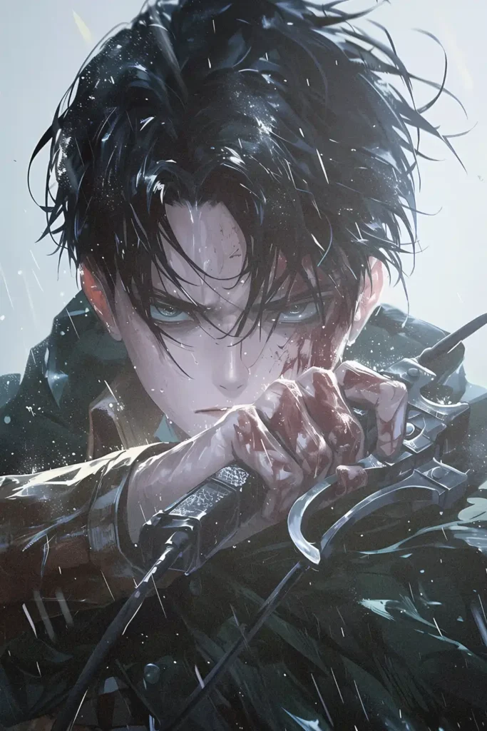 Levi Ackerman Attack On Titan Original Image Unique Printed Metal Wall Art