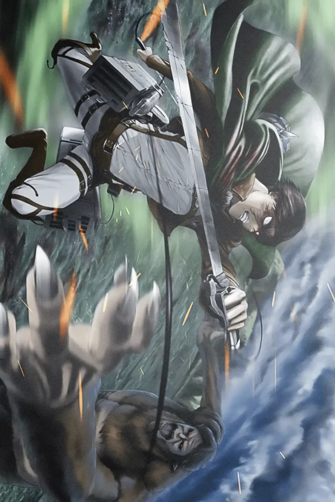 Levi Ackerman Attack On Titan Original Image Stellar Metal Wall Poster