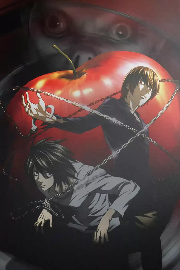 Light Yagami Death Note metal wall art showcase shot from the Geekozi collection