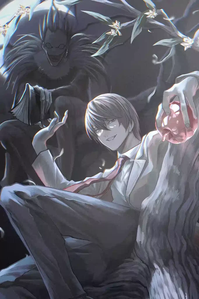 Light Yagami Death Note metal wall art showcase shot from the Geekozi collection