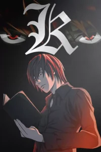 Showcase frame of the Light Yagami Metal Wall Poster, anime metal poster