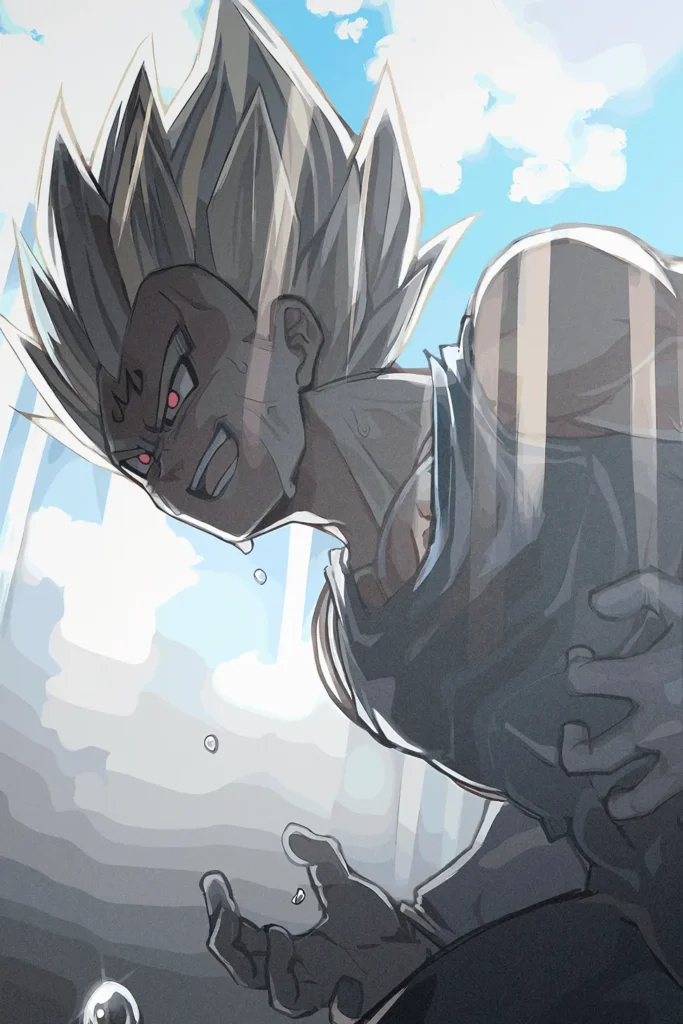 Majin Vegeta Dragon Ball Original Image Metal Print Wall Art