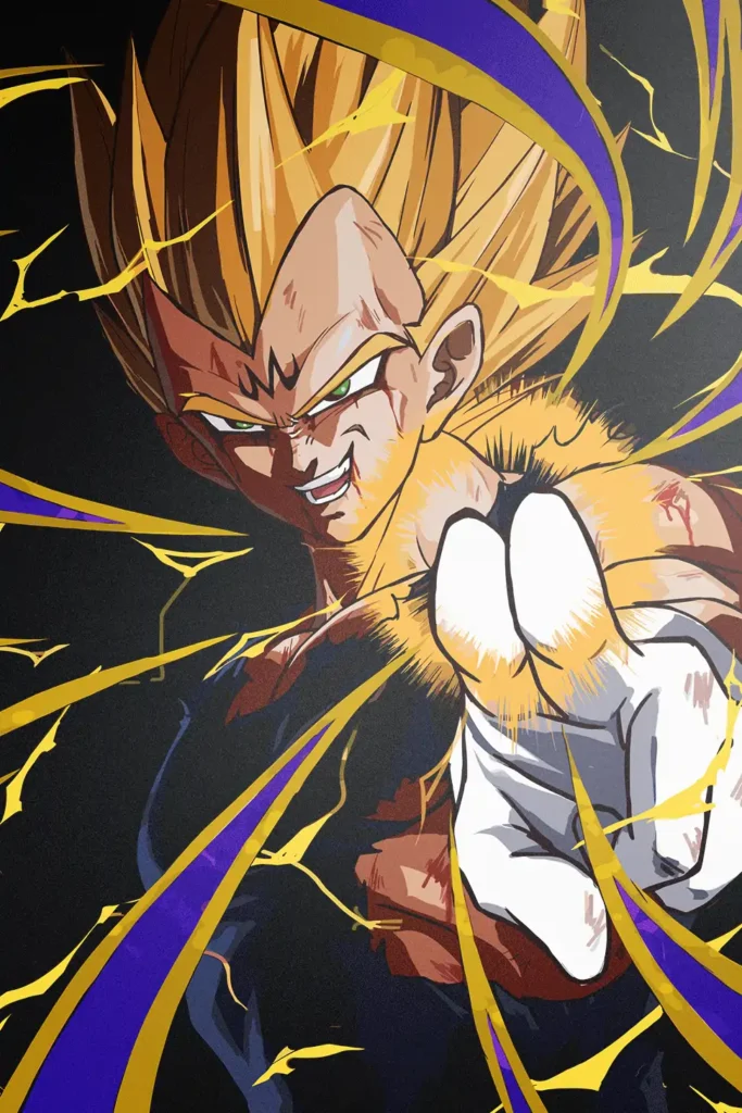 Majin Vegeta Dragon Ball Original Image Aluminium Metal Poster