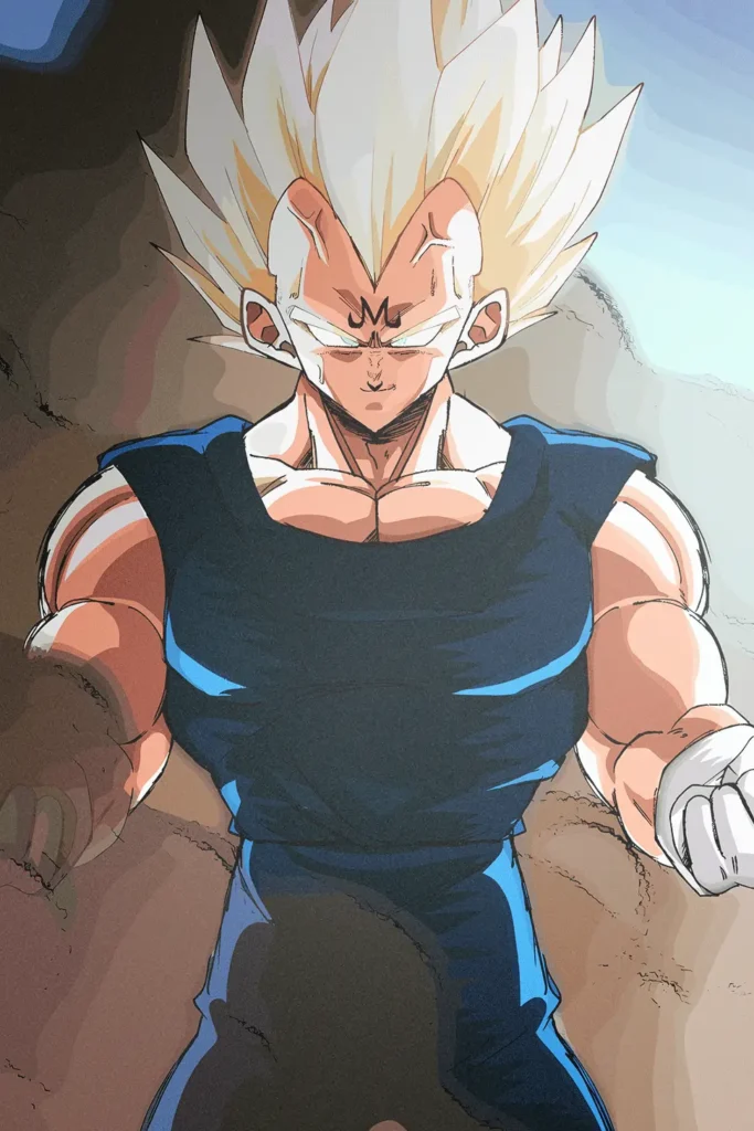 Majin Vegeta Dragon Ball Original Image Deluxe Metal Poster