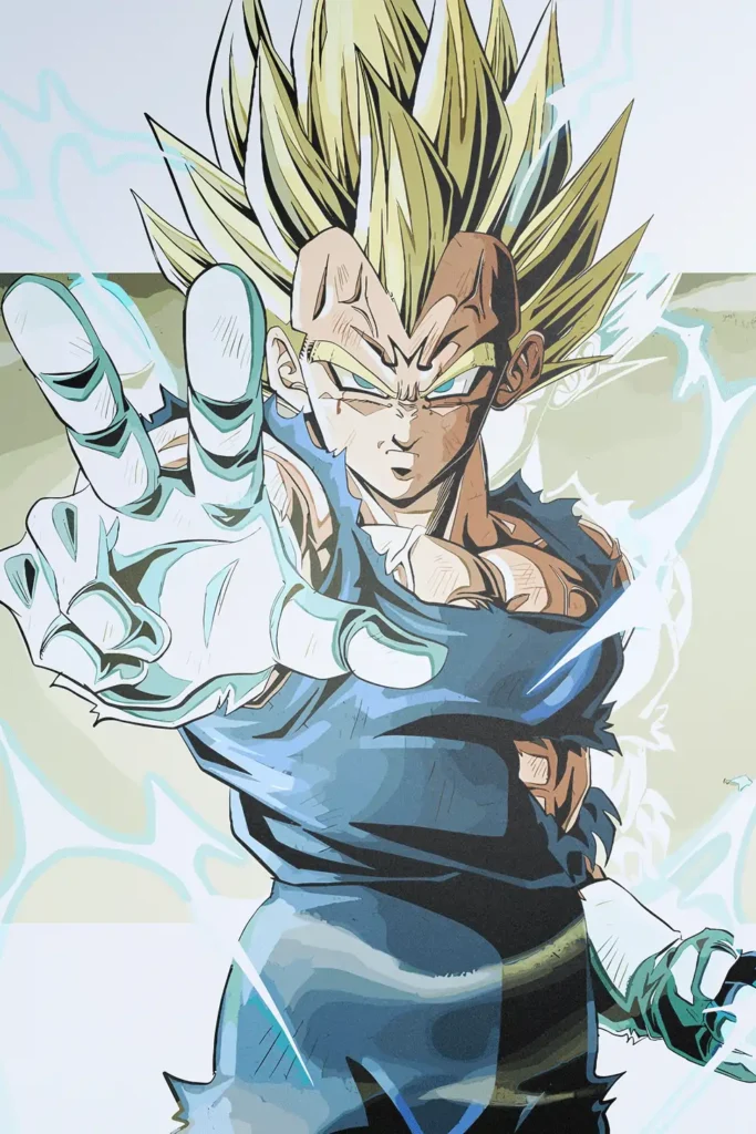 Majin Vegeta Dragon Ball Original Image Exclusive Metal Print