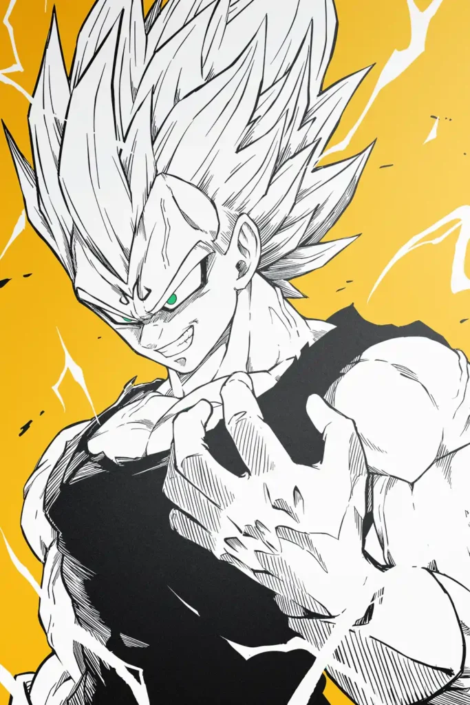 Majin Vegeta Dragon Ball Original Image High Quality Aluminium Printed Metal Poster