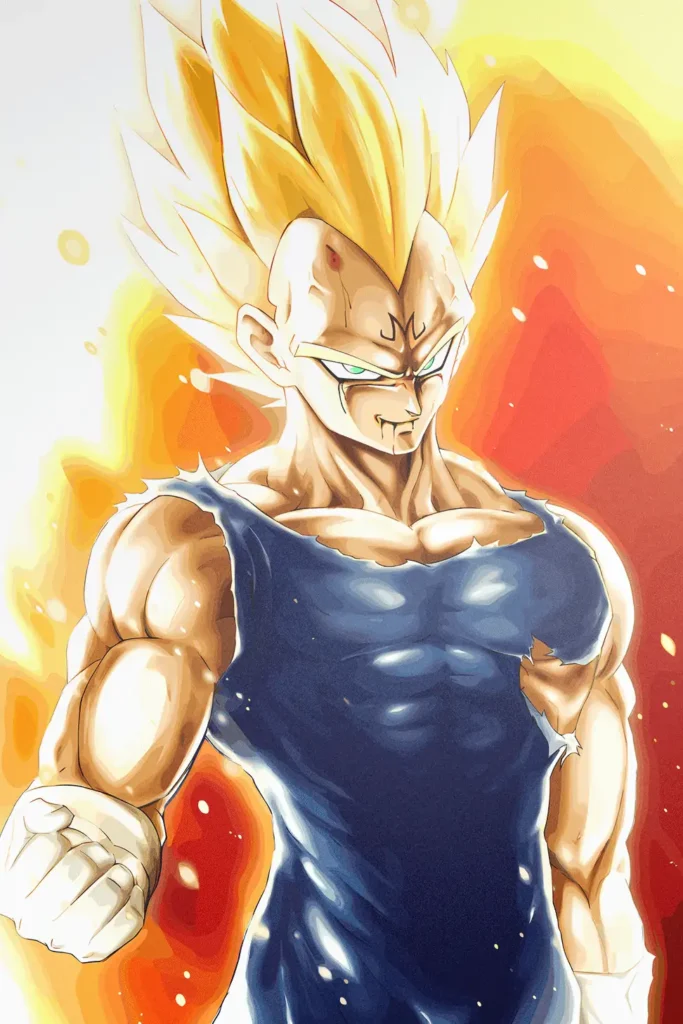 Majin Vegeta Dragon Ball Original Image High Quality Printed Metal Wall Art