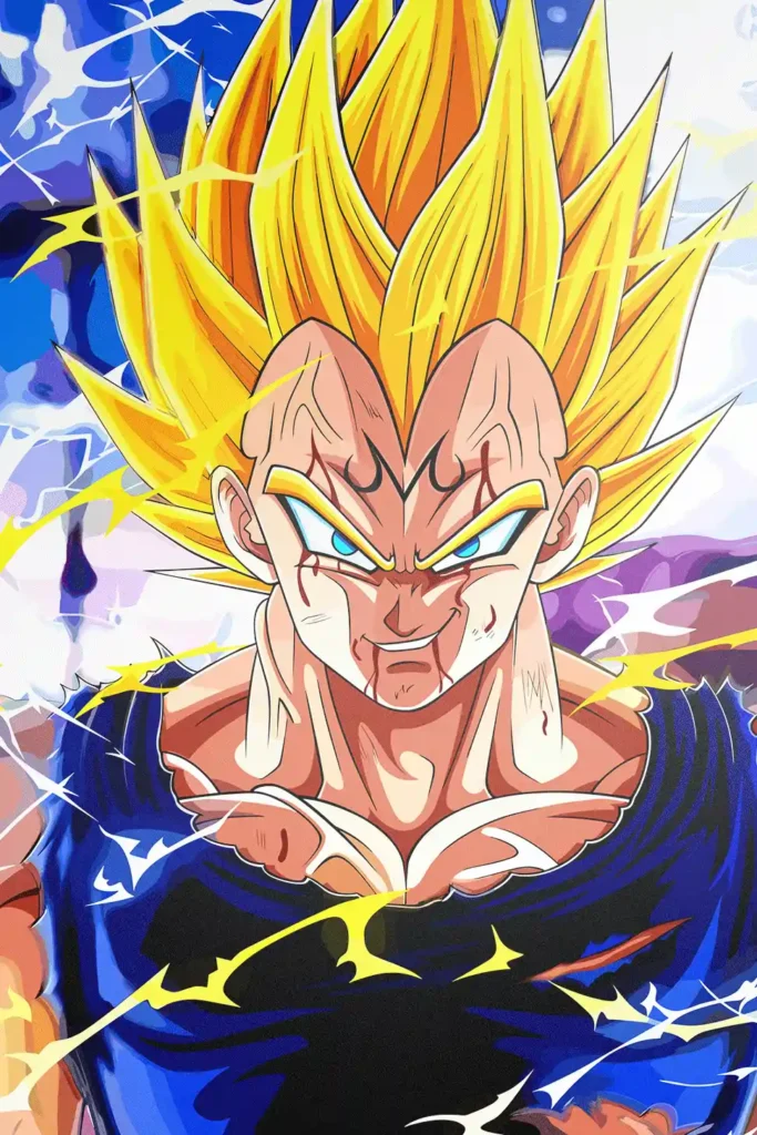 Majin Vegeta Dragon Ball Original Image Metal Print Poster