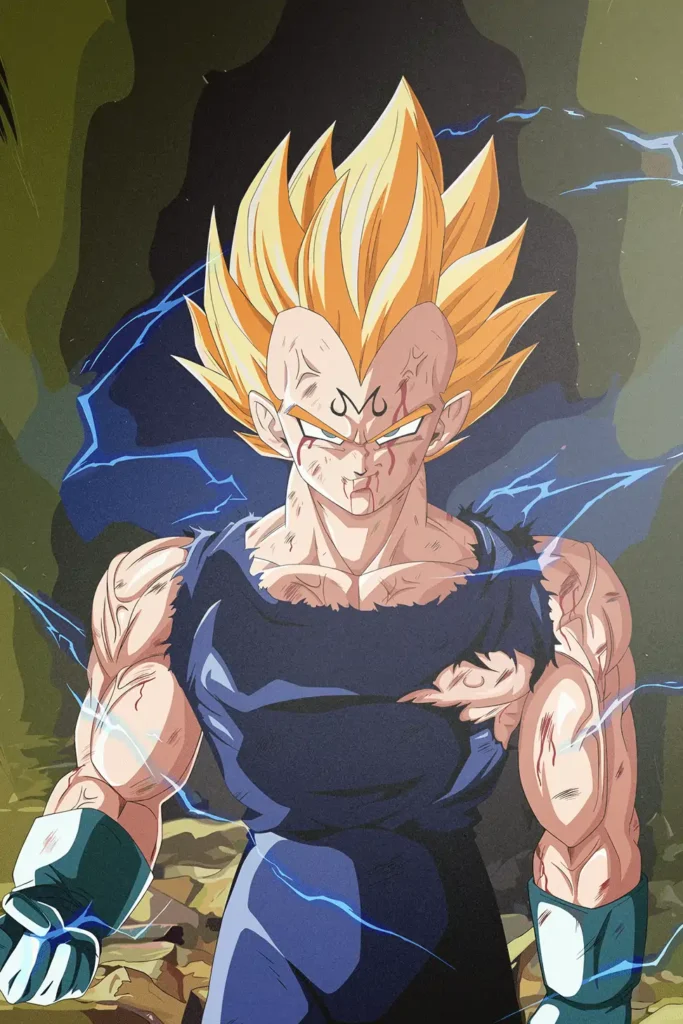 Majin Vegeta Dragon Ball Original Image Outstanding Metal Poster