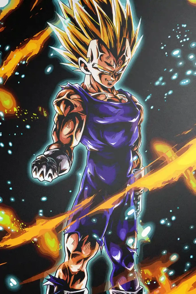 Majin Vegeta Dragon Ball Original Image Outstanding Printed Metal Wall Art