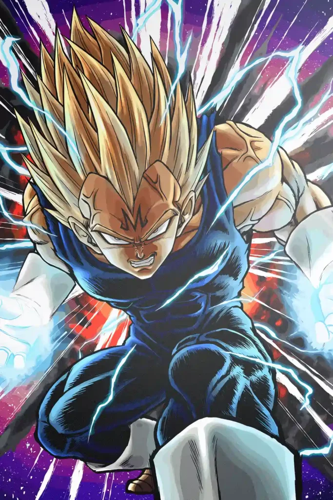 Majin Vegeta Dragon Ball Original Image Premium Metal Print