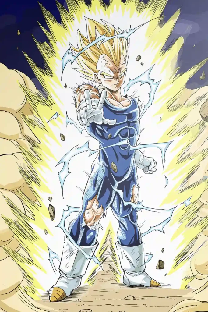 Majin Vegeta Dragon Ball Original Image Printed Metal Wall Art