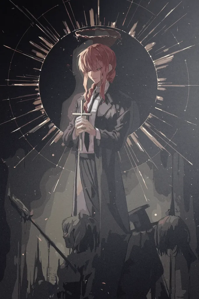 Makima Chainsaw Man Original Image Bespoke Metal Wall Art Poster