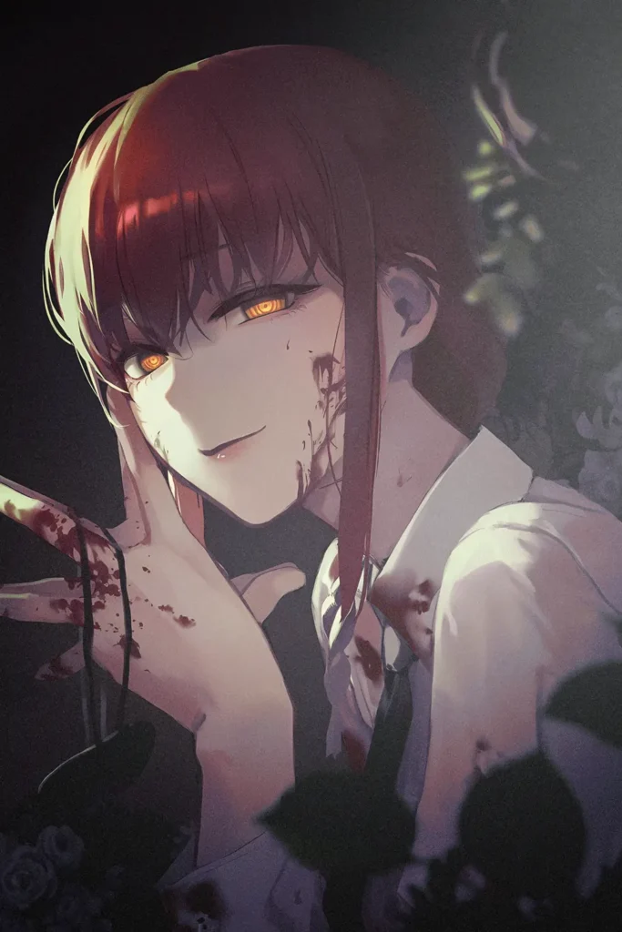 Makima Chainsaw Man Original Image Exclusive Metal Print