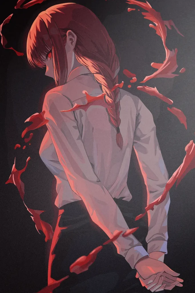Makima Chainsaw Man Original Image Exquisite Metal Poster