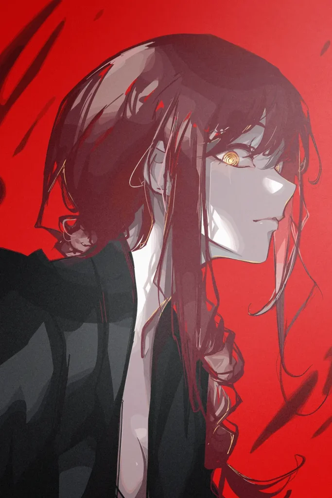 Makima Chainsaw Man Original Image Exquisite Printed Metal Poster