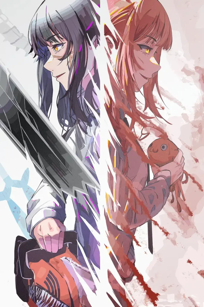 Makima Chainsaw Man Original Image Outstanding Metal Wall Art Poster