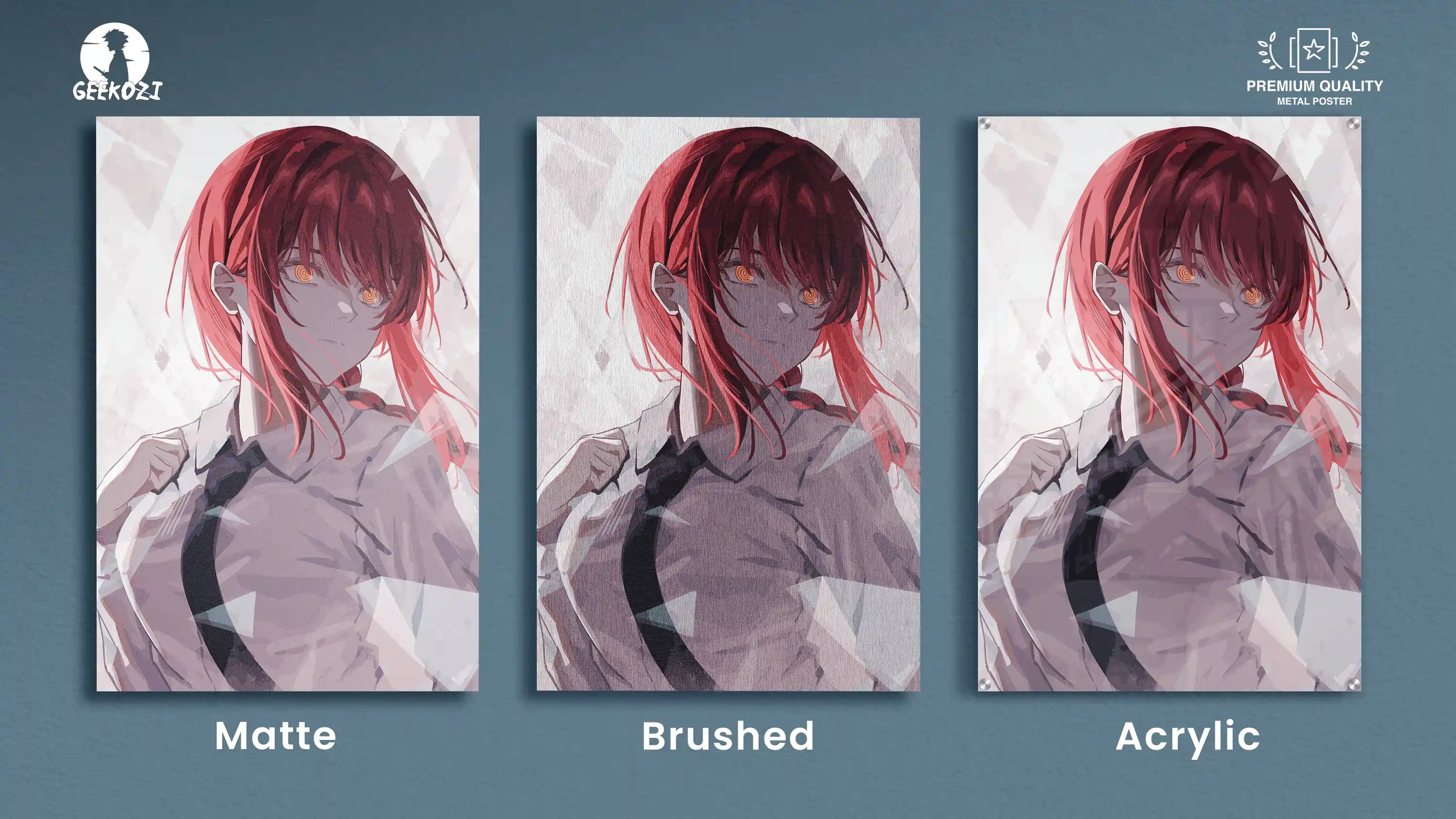Makima Chainsaw Man All Product Types Outstanding Metal Wall Poster
