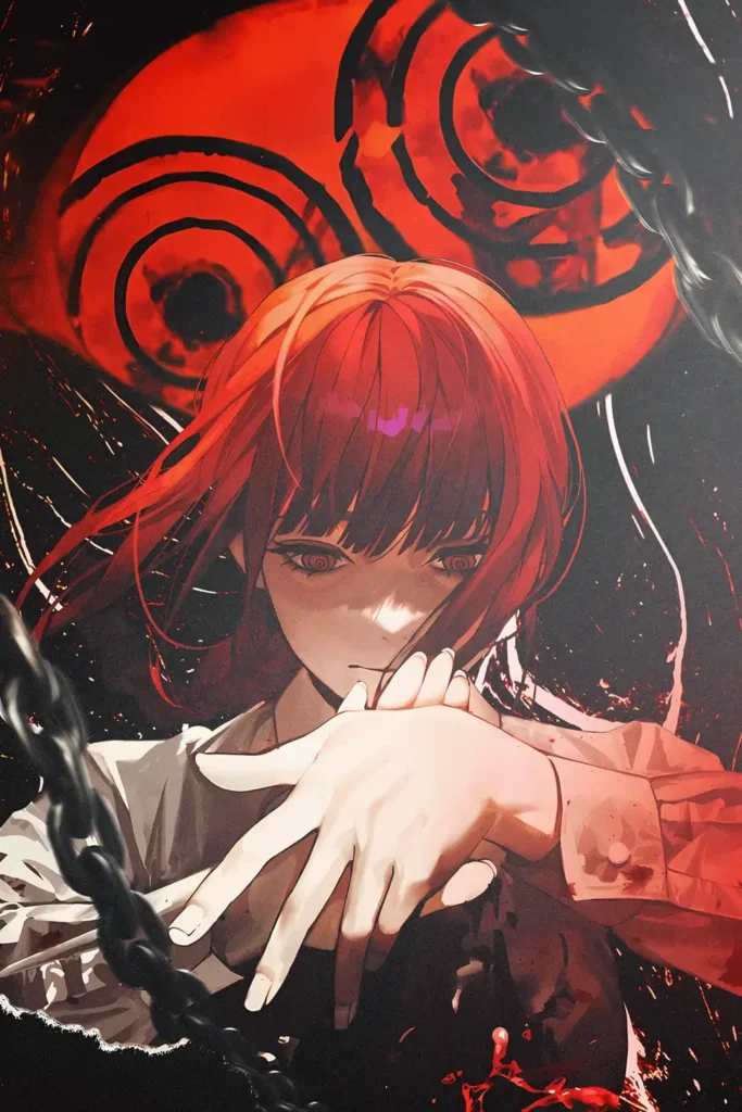 Makima Chainsaw Man Original Image Premium Aluminium Metal Wall Art