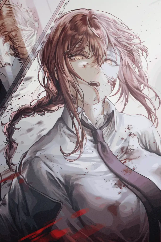 Makima Chainsaw Man Original Image Premium Metal Wall Art
