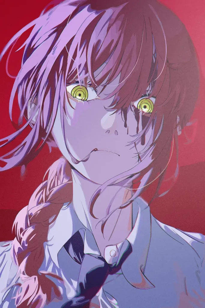 Makima Chainsaw Man Original Image Printed Metal Poster