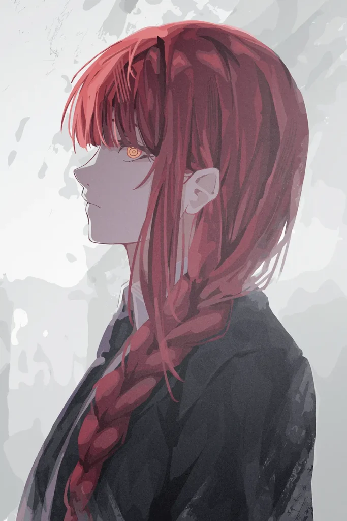 Makima Chainsaw Man Original Image Stellar Metal Wall Art Poster